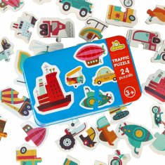 WOWO Tin Car Puzzle - Tin Car Puzzle - 24 kosov