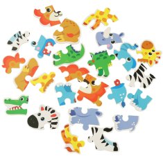 WOWO Safari Animals Puzzle - Safari Animals Puzzle v pločevinasti škatli - 25 kosov