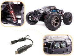 WOWO Daljinski upravljalnik RC Monster Truck - RC Monster Truck 1.12 2,4 GHz X9115 - Modri avto na daljinsko upravljanje (nadgrajena različica)