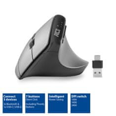 ACT Ergonomska brezžična Bluetooth miška AC5515 črna