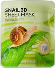 MISSHA Vlažilna maska za obraz s polžjim izvlečkom Snail 3D (Sheet Mask) 23 g