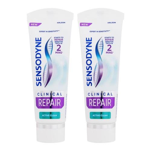 Sensodyne Clinical Repair Active Clean Duo Set zobna pasta 2 x 75 ml