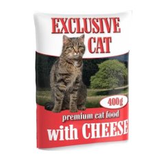 DELIKAN EXCLUSIVE CAT Cheese 400g Hrana z okusom sira za zunanje in notranje mačke