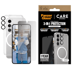 PanzerGlass 3-v-1 Privacy komplet za Samsung Galaxy S25