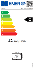 Lenovo ThinkVision E24-30 monitor, 60,4 cm, FHD, IPS, črn (63EDMAT2EU)