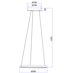 Globo viseča LED svetilka RALPH 19W 3000K