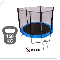 WOWO Mreža za trampolin za otroke - Mreža za trampolin za otroke na vrtu 305 cm 10ft 150 kg