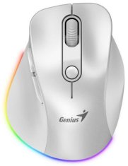 Genius Ergo 9000S Pro Bluetooth (31030039400) polnilna RGB perla bela ergonomska brezžična miška