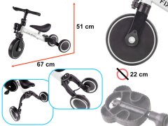 WOWO Tricikel s pedali - Trike Fix Mini 3v1 bel tricikel s pedali