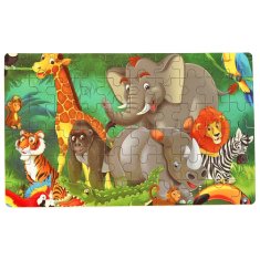 WOWO Puzzle Jungle Fairy Tale za otroke - Puzzle Jungle Fairy Tale za otroke, 60 kosov v pločevinki