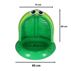 WOWO Frog Roof Napihljiv bazen - Otroški napihljiv bazen z žabjo streho, 95 cm