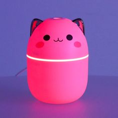 WOWO Vlažilec zraka difuzor za olja kitty roza RGB