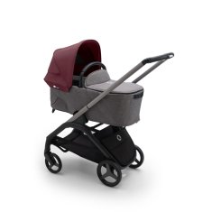 Bugaboo  Dragonfly s košaroGRAPHITE/GREY MELANGE - DARK CHERRY