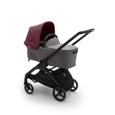 Bugaboo  Dragonfly s košaroBLACK/GREY MELANGE - DARK CHERRY