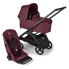 Bugaboo  Dragonflycomplete s košaro BLACK/DARK CHERRY-DARK CHERRY