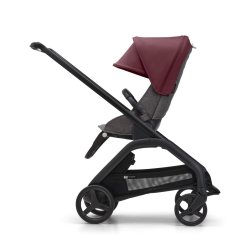 Bugaboo  Dragonfly s košaroBLACK/GREY MELANGE - DARK CHERRY