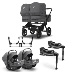 Bugaboo  Donkey 5 Travel+ komplet Twin Black/Grey Melange