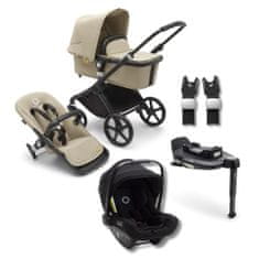 Bugaboo  Fox Cub travel+ komplet BLACK/DESERT BEIGEDESERT BEIGE