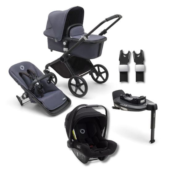 Bugaboo  Fox Cub travel+ komplet BLACK/STORMY BLUESTORMY BLUE