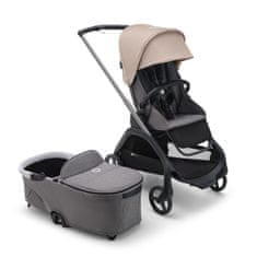 Bugaboo  Dragonfly s košaroGRAPHITE/GREY MELANGE - DESERT TAUPE