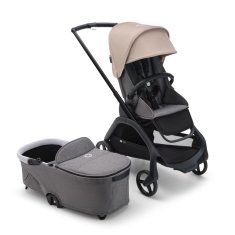 Bugaboo  Dragonfly s košaroBLACK/GREY MELANGE - DESERT TAUPE