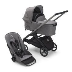 Bugaboo  Dragonflycomplete s košaro GRAPHITE/GREY MELANGE-GREY MELANGE