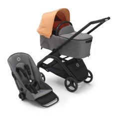 Bugaboo  Dragonfly s košaroBLACK/GREY MELANGE - ISLAND CORAL