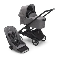 Bugaboo  Dragonfly s košaroBLACK/GREY MELANGE - GREY MELANGE