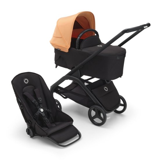 Bugaboo  Dragonfly s košaroBLACK/MIDNIGHT BLACK - ISLAND CORAL