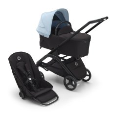 Bugaboo  Dragonfly s košaroBLACK/MIDNIGHT BLACK - SKYLINE BLUE