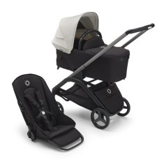 Bugaboo  Dragonfly s košaroGRAPHITE/MIDNIGHT BLACK - MISTY WHITE