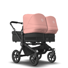 Bugaboo  Donkey 5 Twin Black/Midnight BlackMorning Pink