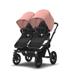 Bugaboo  Donkey 5 Twin Black/Midnight BlackMorning Pink