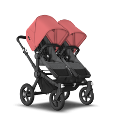 Bugaboo  Donkey 5 Twin Black/Grey MelangeSunrise Red