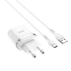 Hoco Pametni hišni polnilec C12Q 3A z 3.0 QC USB vtičem in s polnilnim kablom Type C