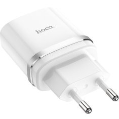 Hoco Pametni hišni polnilec C12Q 3A z 3.0 QC USB vtičem in s polnilnim kablom MicroUSB - bel