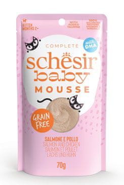 Schesir Cat pocket Kitten Lifestage Mousse salmon 70g