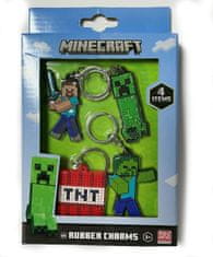 Komplet gumijastih obeskov za ključe Minecraft (4 kosi)