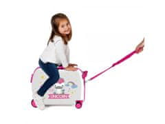 Jada Toys Otroški potovalni kovček na kolesih / otroški voziček UNICORN White, 34L, 4749864