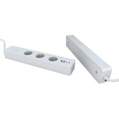 WOOX R6132 Smart WiFi pametni podaljšek s 3x Schuko 2x USB2.0 2x USB-C vtičnicami razdelilec