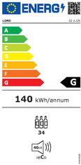 LORD vinska vitrina E2, 34 steklenic, 93 l