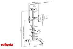 Reflecta TV STOJALO za 37-70 col na kolescih-videokonferenčno 70VCP-W 23198