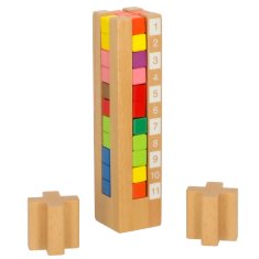 WOWO Lesene učne kocke Montessori puzzle barvne