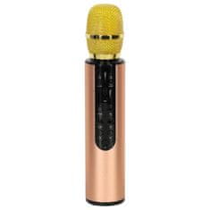 WOWO Brezžični karaoke mikrofon Bluetooth gold