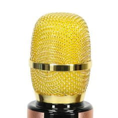 WOWO Brezžični karaoke mikrofon Bluetooth gold