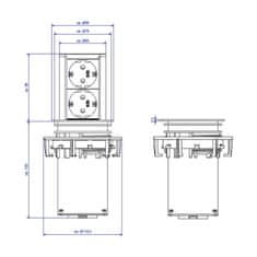 Bachmann ELEVATOR potopni stebriček 2x240V 928.002