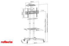 Reflecta TV STOJALO za 37-70 col na kolesih-videokonferenčno 70VCE 23218