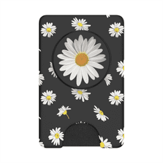 PopSockets PopWallet+ White Daisy, etui za kartice z vgrajenim ročajem PopGrip Gen.2