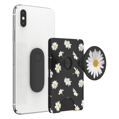 PopSockets PopWallet+ White Daisy, etui za kartice z vgrajenim ročajem PopGrip Gen.2