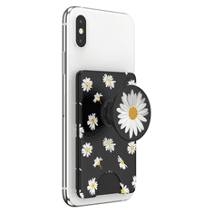 PopSockets PopWallet+ White Daisy, etui za kartice z vgrajenim ročajem PopGrip Gen.2